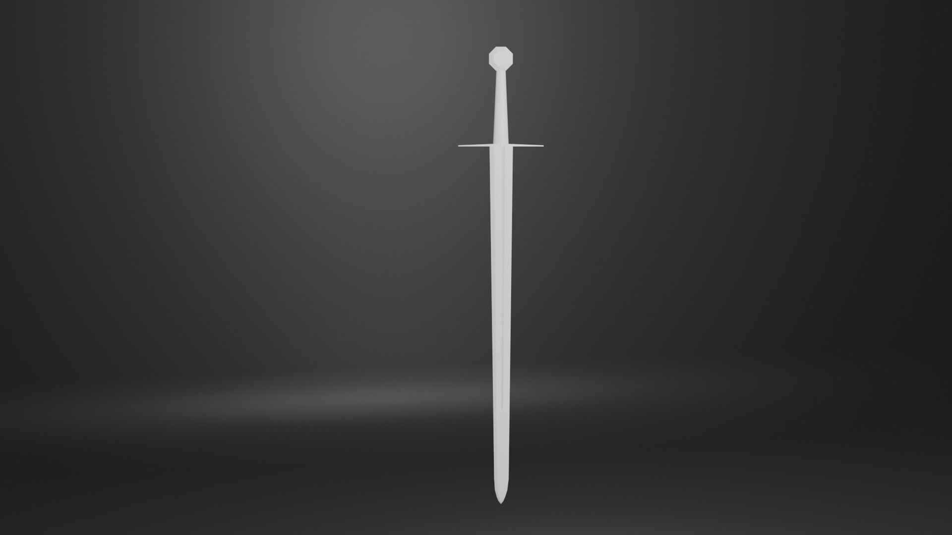 Low-Poly Crusader Sword for Game Low-poly 3D model_6