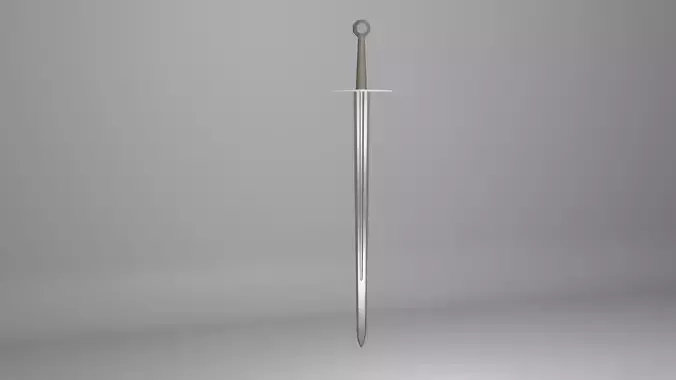 Low-Poly Crusader Sword for Game