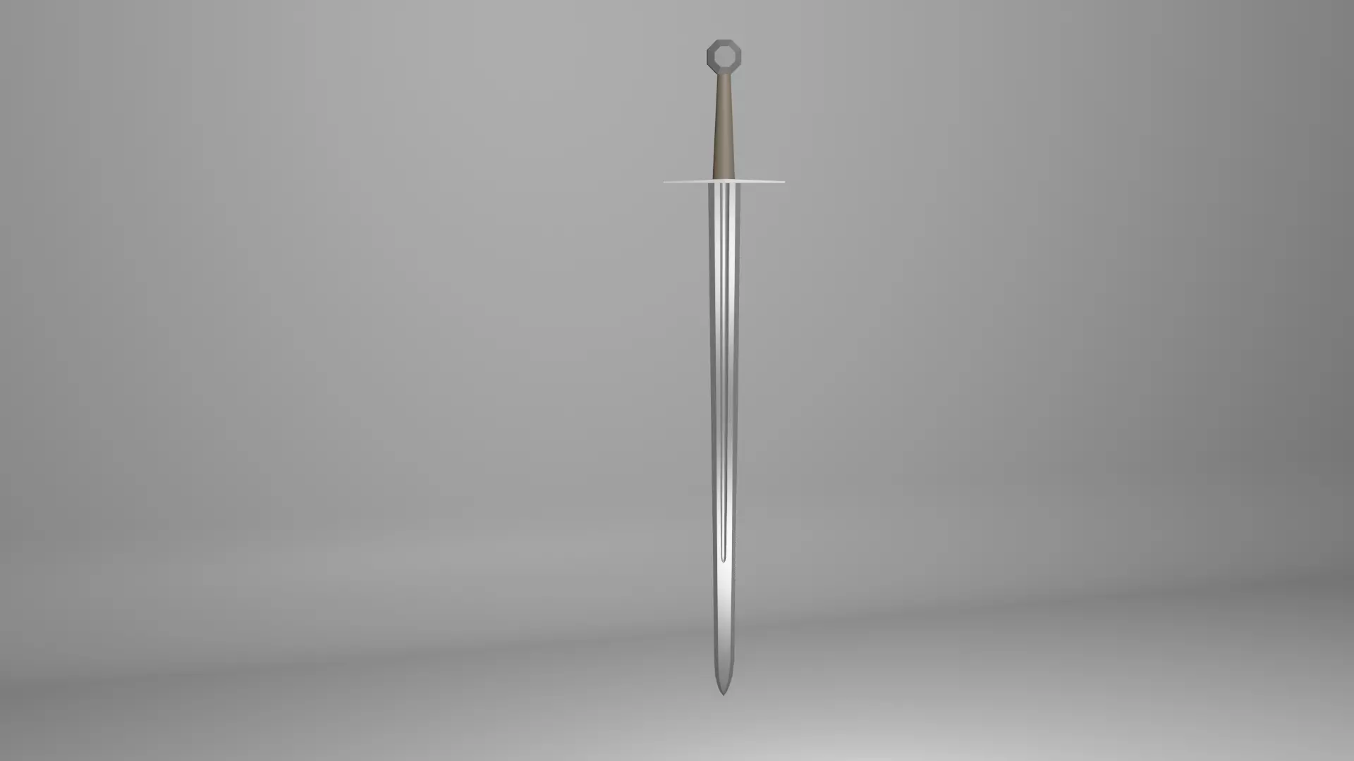 Low-Poly Crusader Sword for Game Low-poly 3D model_0