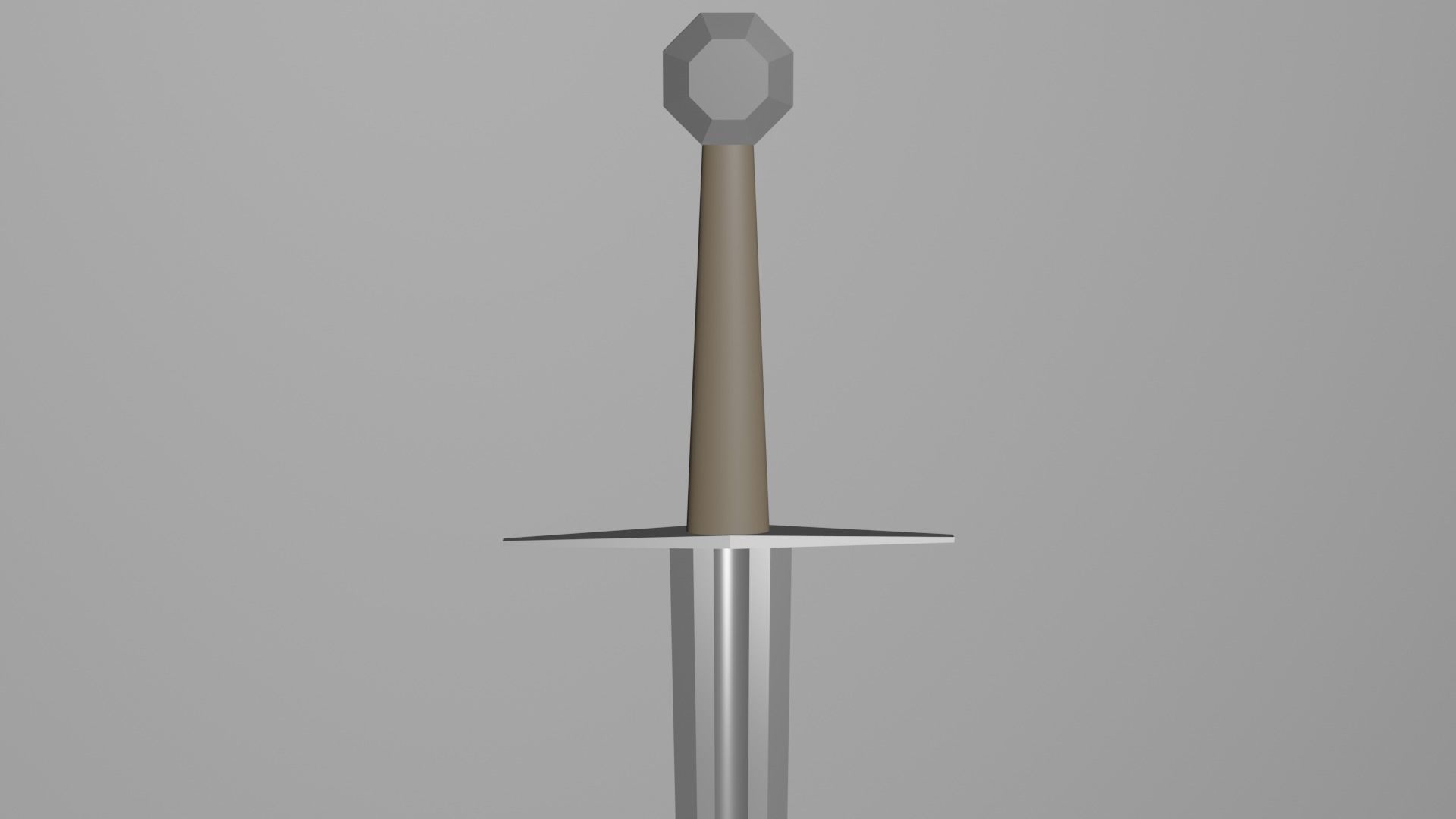 Low-Poly Crusader Sword for Game Low-poly 3D model_1