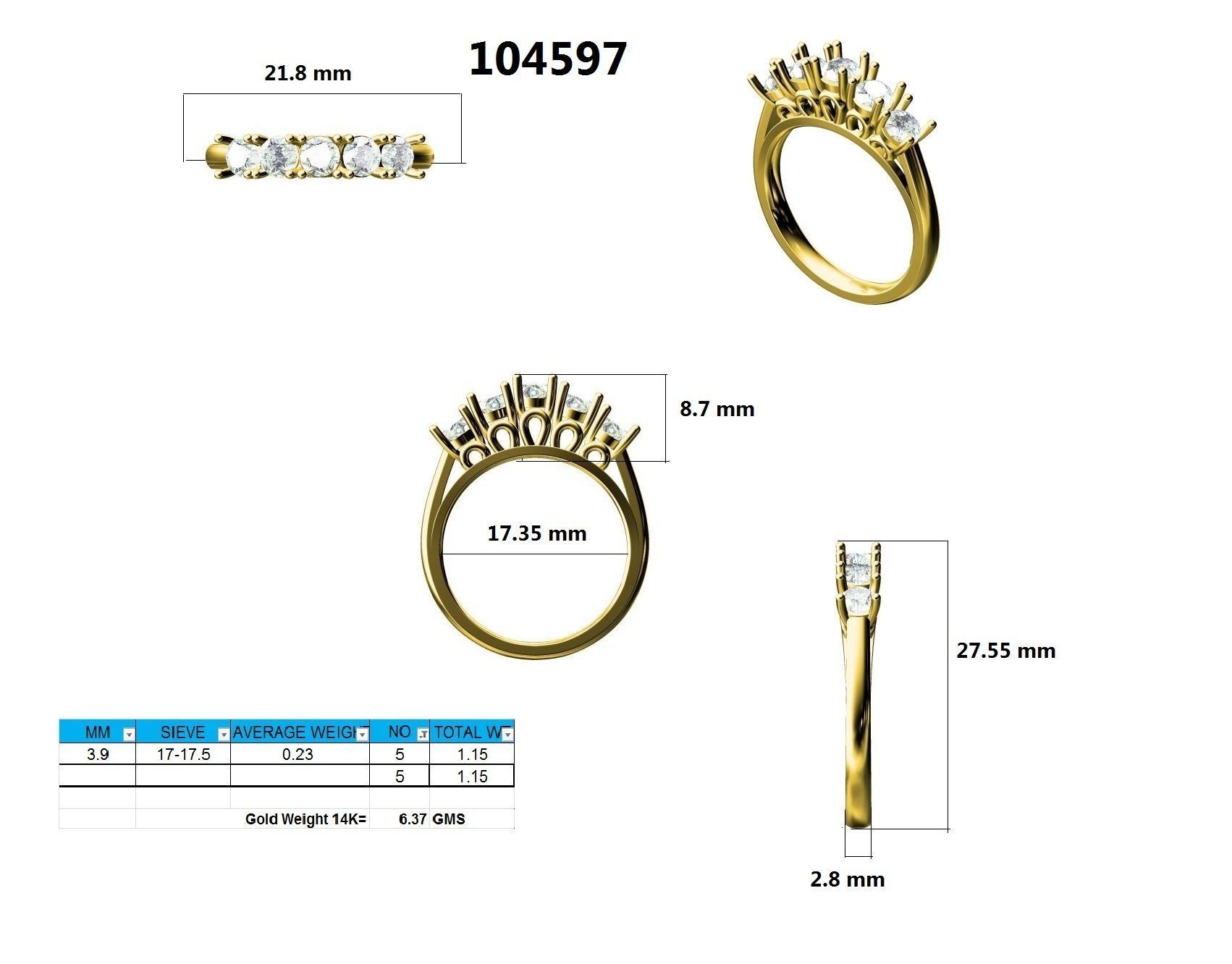 Ring - 104597 3D print model_12