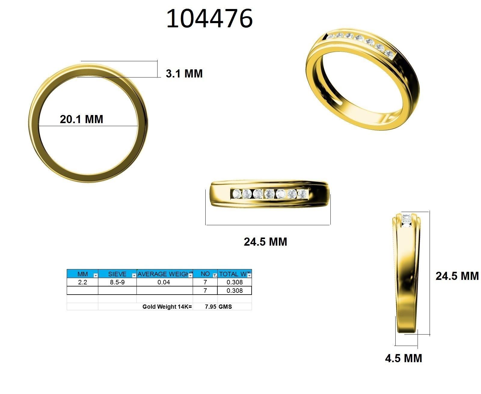 Ring - 104476 3D print model_12