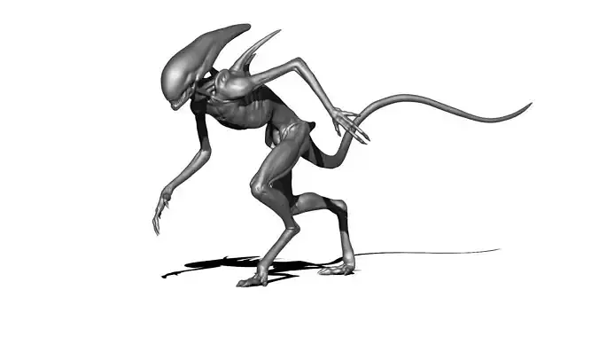 Alien figurine 3D print model 3D model