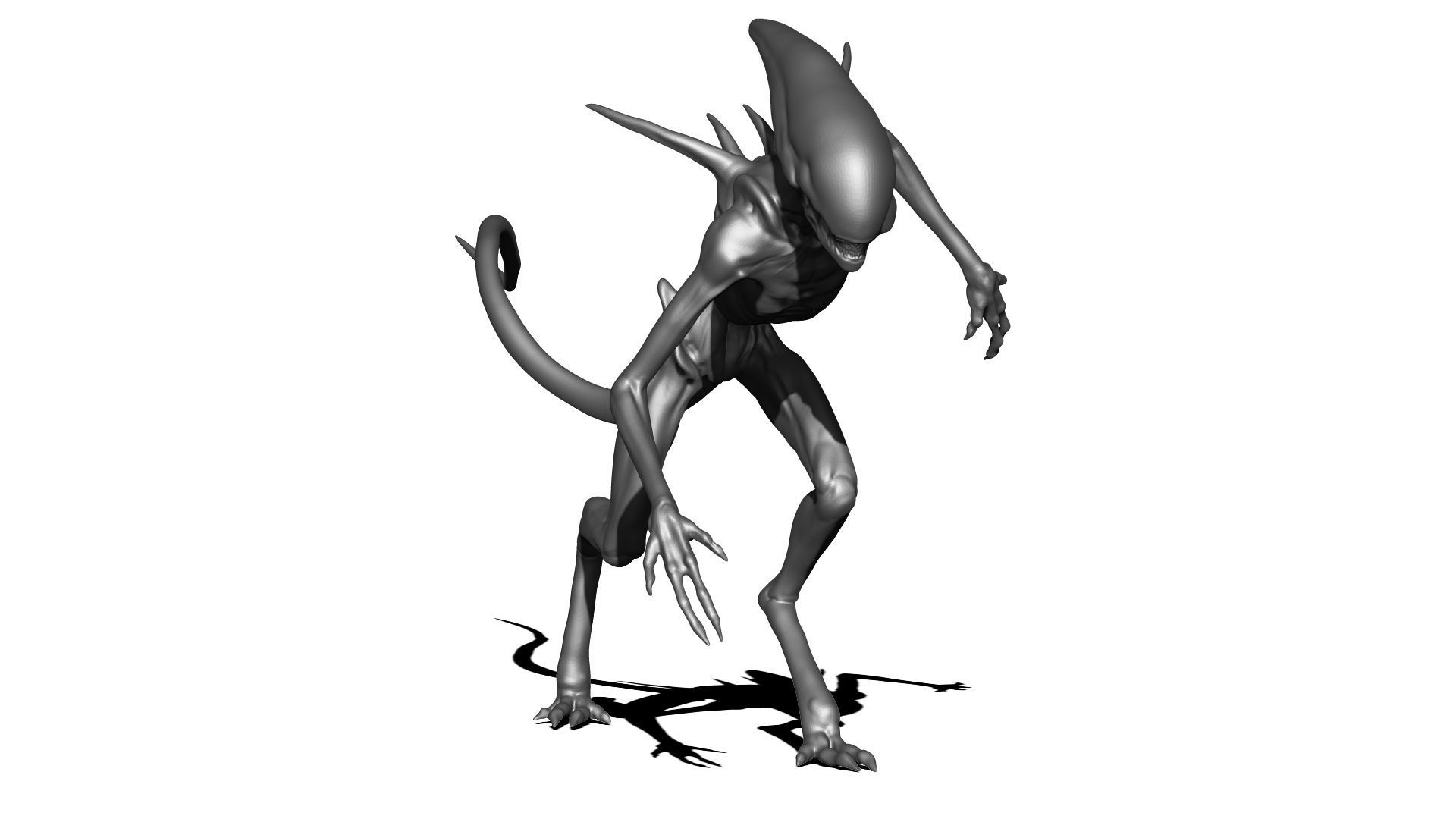 Alien figurine 3D print model 3D model 3D print model_2