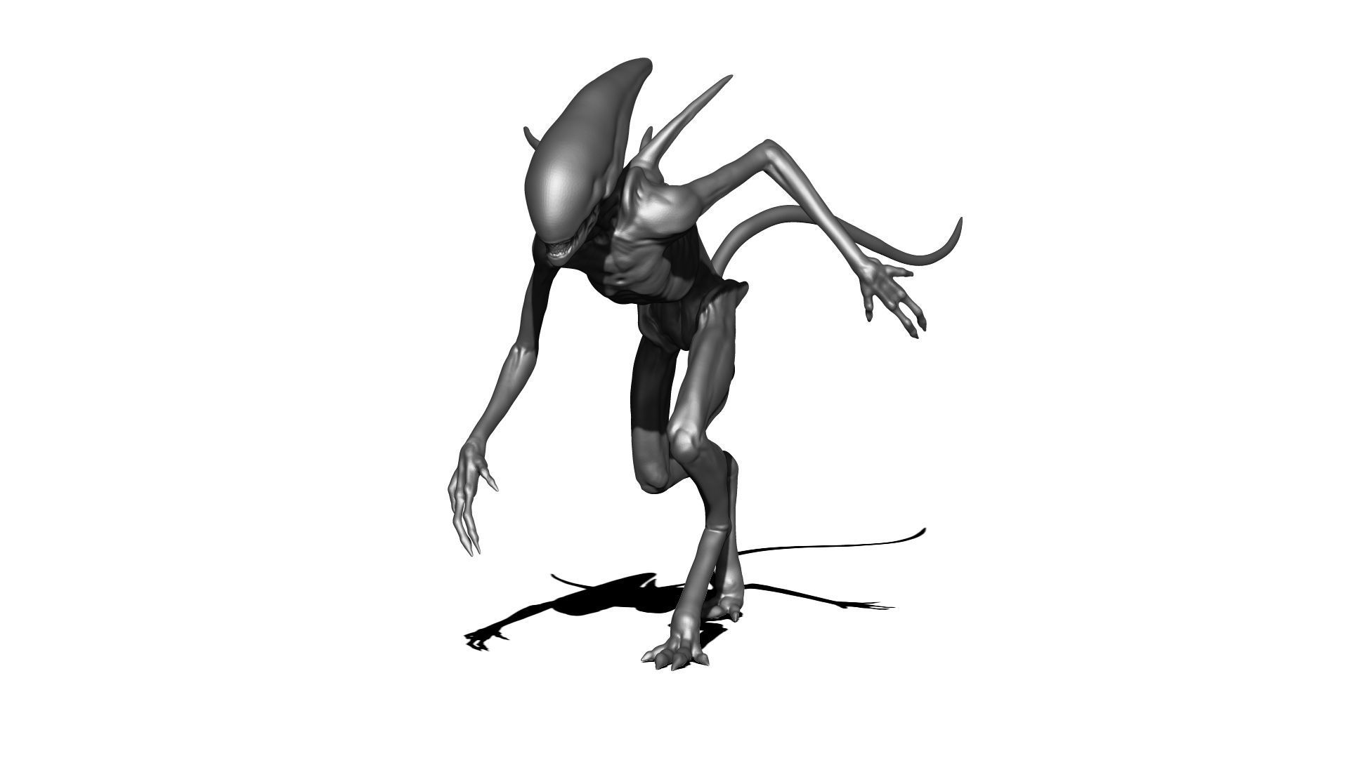 Alien figurine 3D print model 3D model 3D print model_1