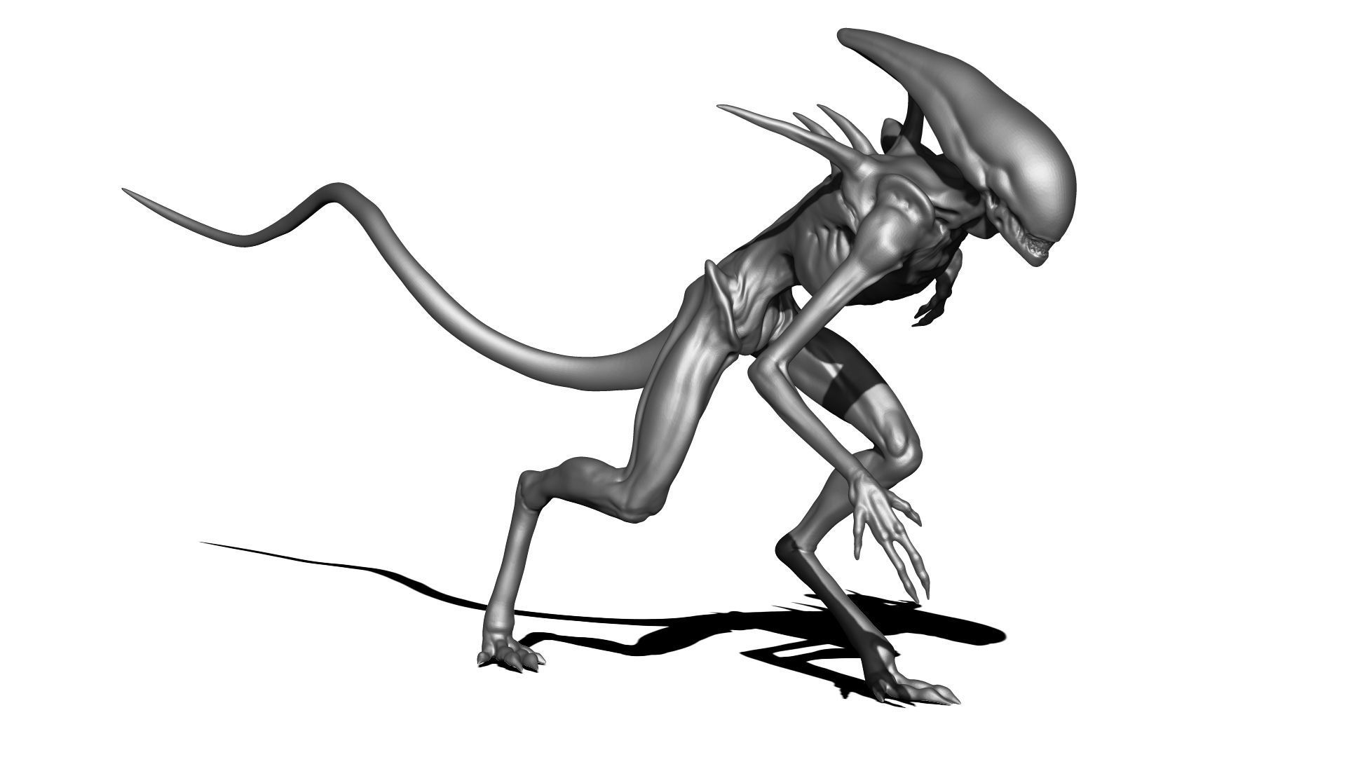 Alien figurine 3D print model 3D model 3D print model_3