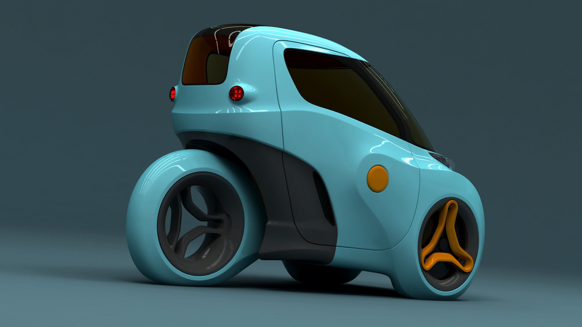 Piranha EV-3 Trike Concept 2021 3D model_5