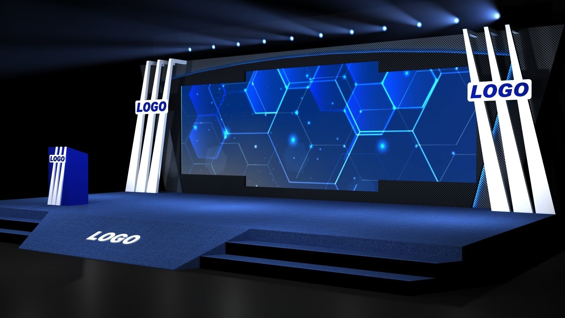 Stage design 3D model_2