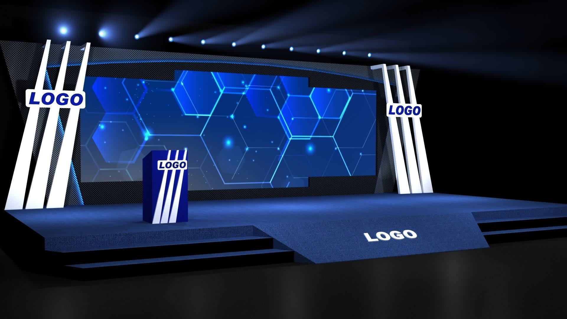 Stage design 3D model_1