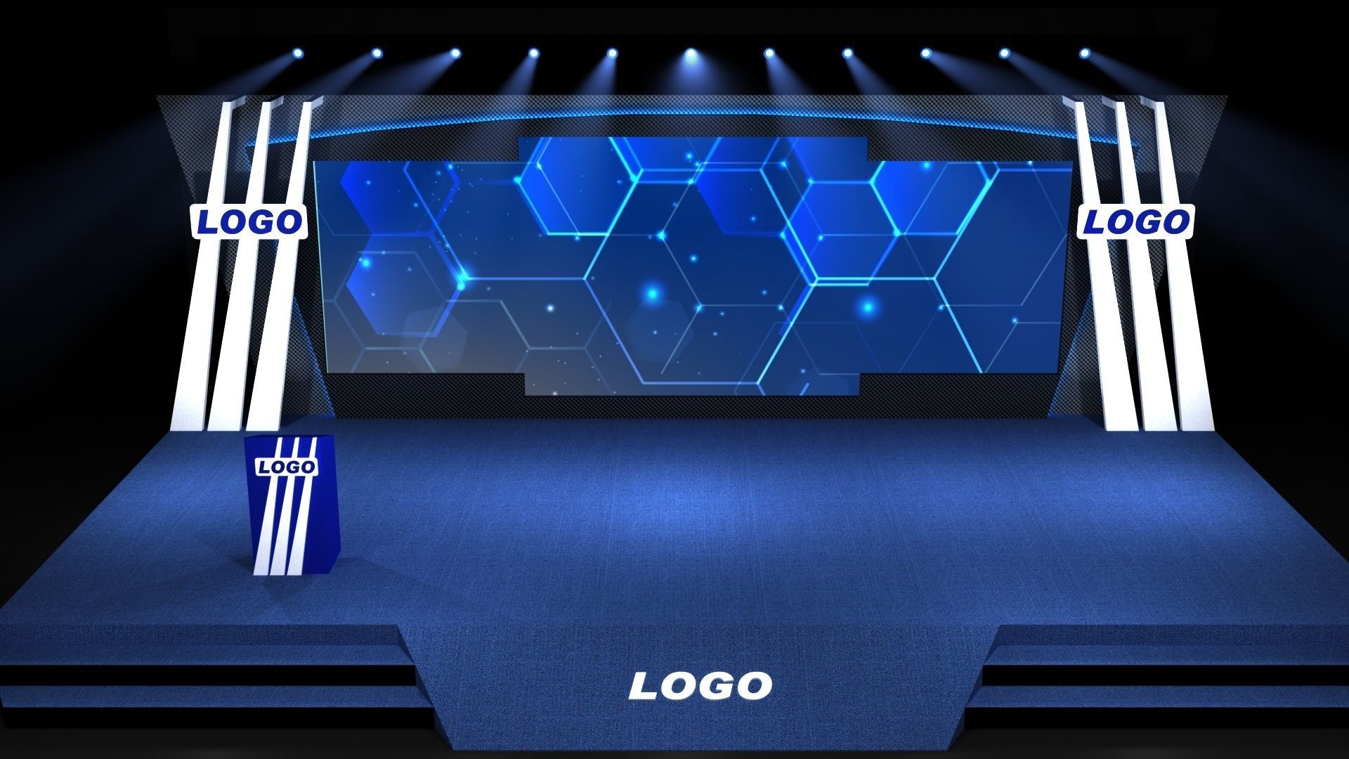 Stage design 3D model_3