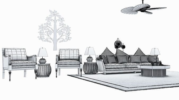 Thai decorate 3D model