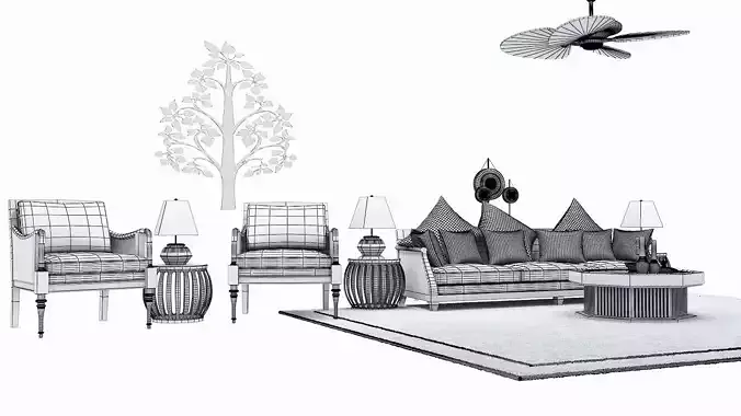 Thai decorate 3D model