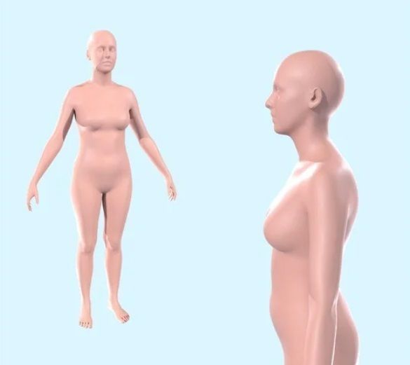 Female body 3D print 1-2 of the real world model 82 cm 3D print model_2