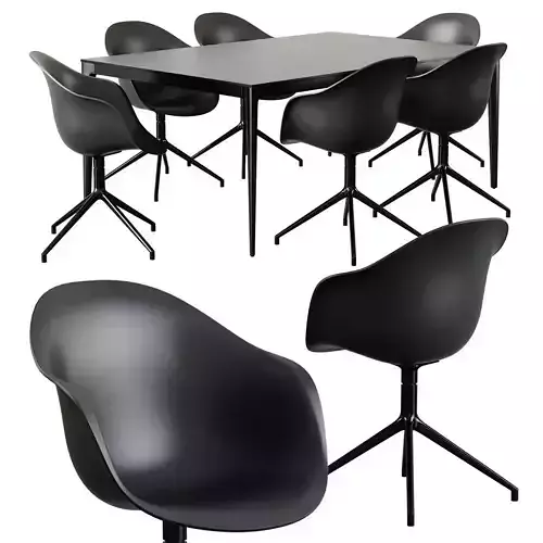 BoConcept Torino Table And Adelaide Chair 3D model