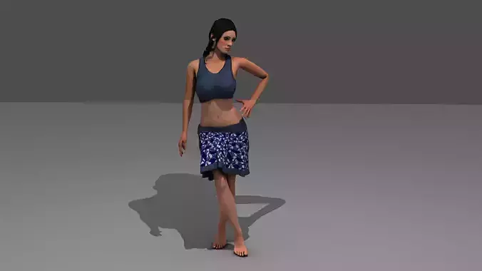 Female - Girl  swimsuit 3D model