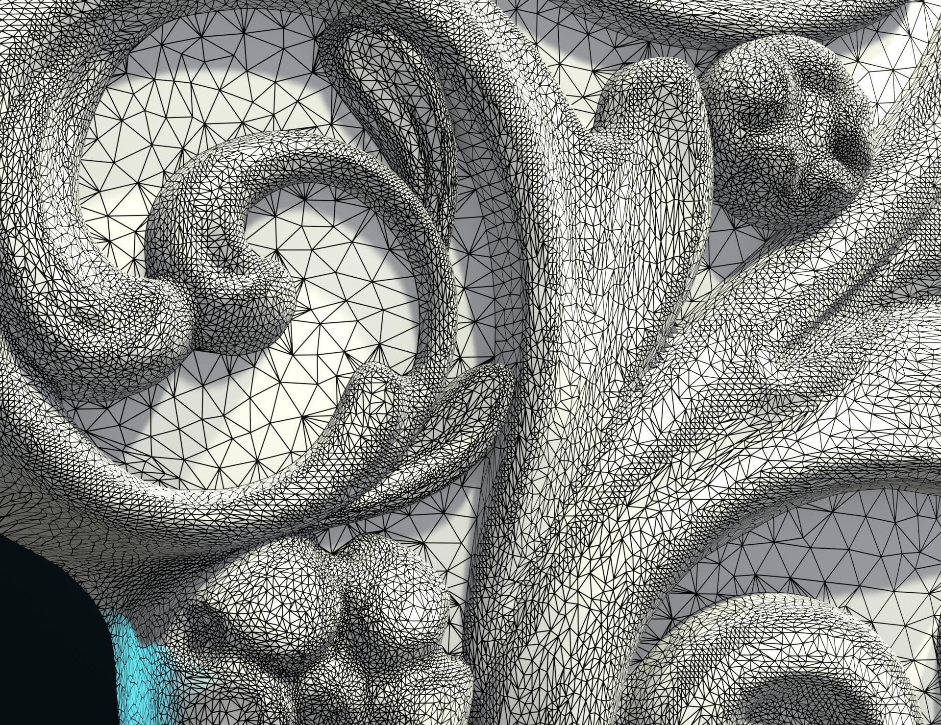 Leaves Scrolls charm pendant 3D print model_10