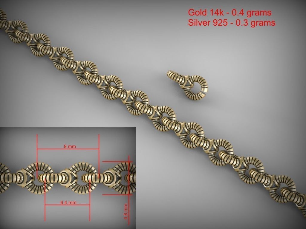 Chain Link 209 3D print model_6