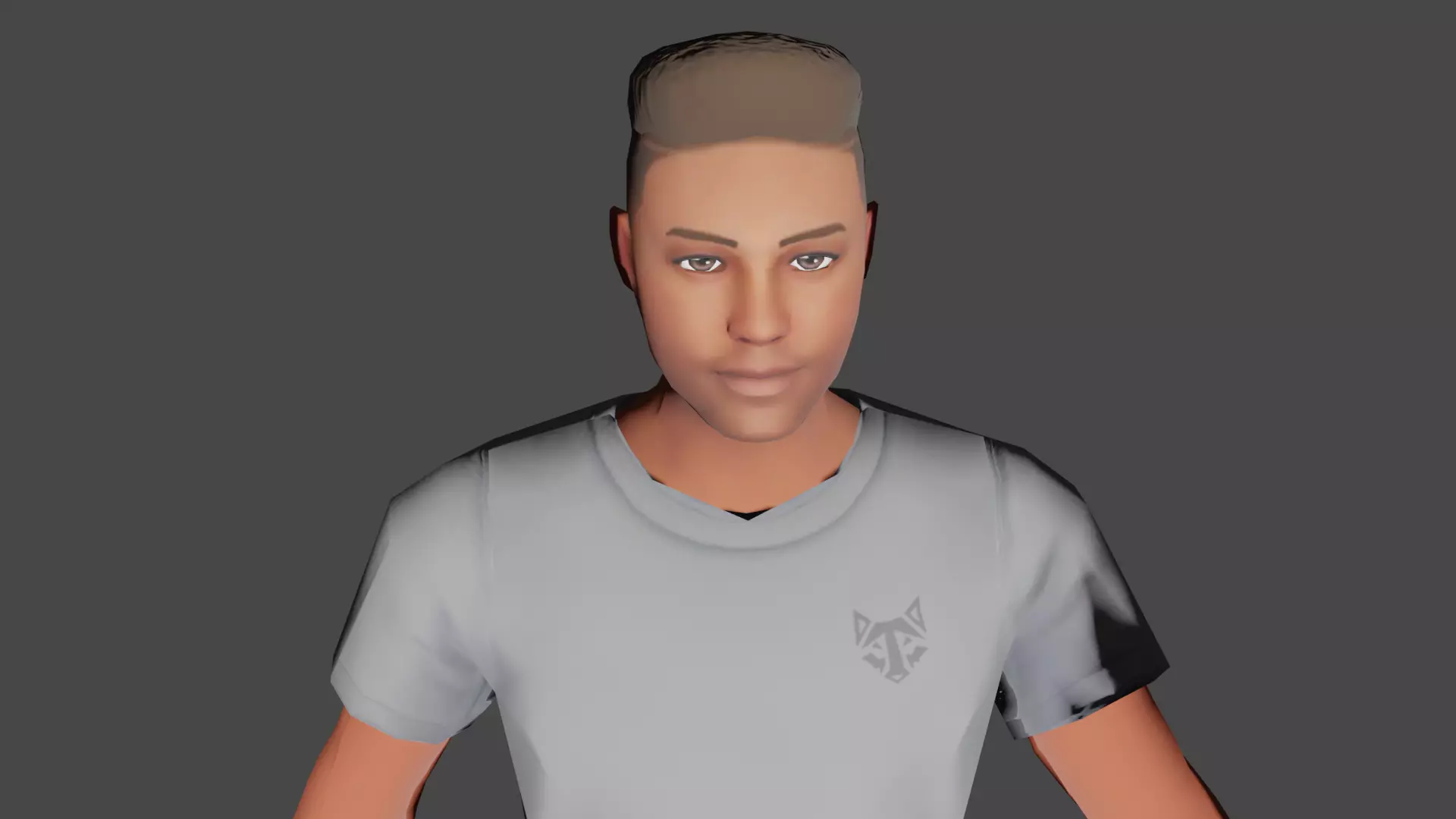 Game Ready 3d Boy man in jeans and t-shirt Low-poly 3D model_0