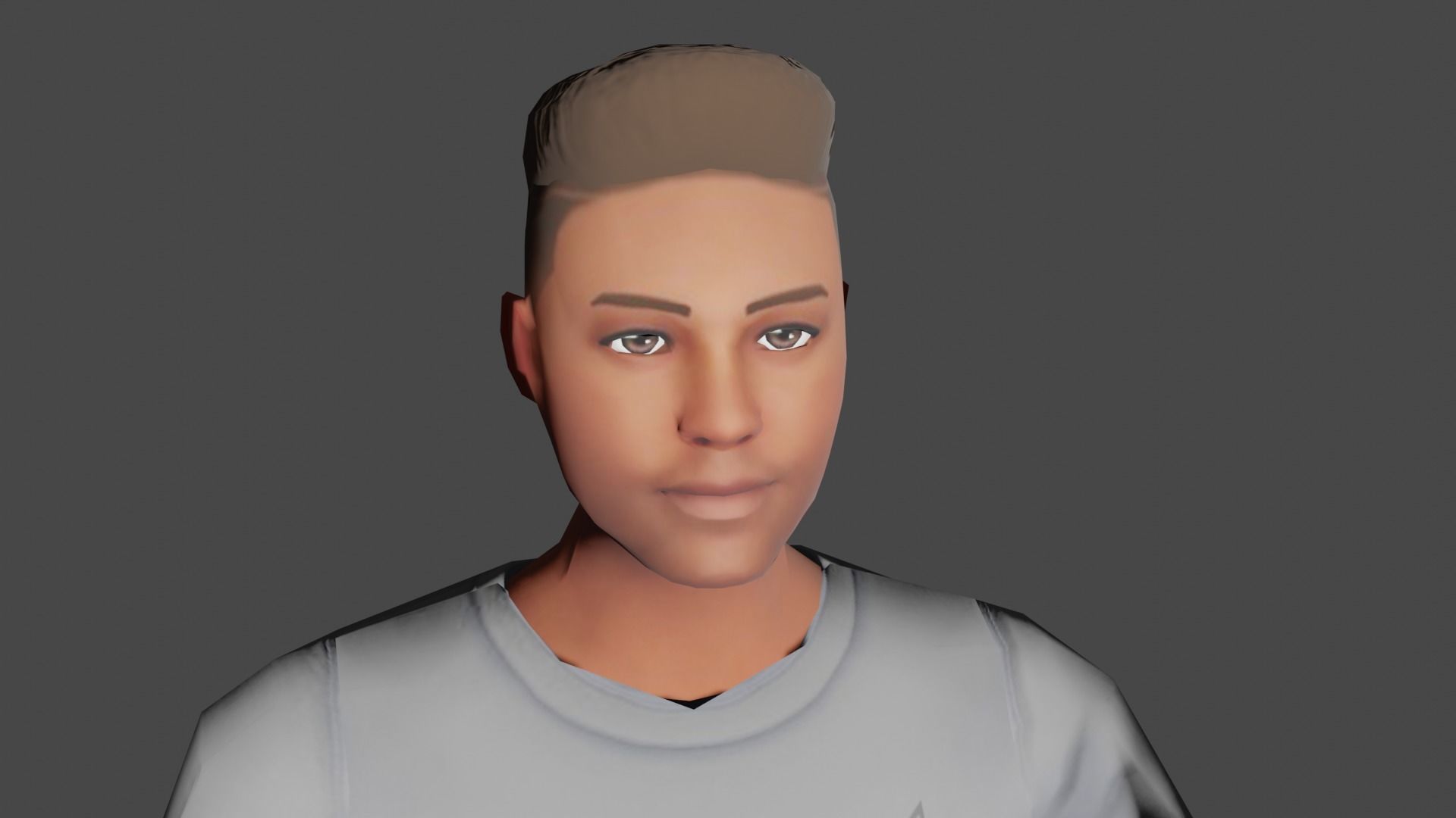 Game Ready 3d Boy man in jeans and t-shirt Low-poly 3D model_3