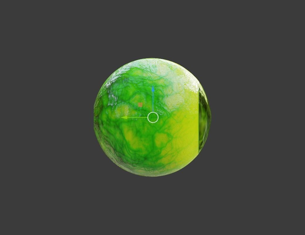 Dragon Eye Green Low-poly 3D model_2