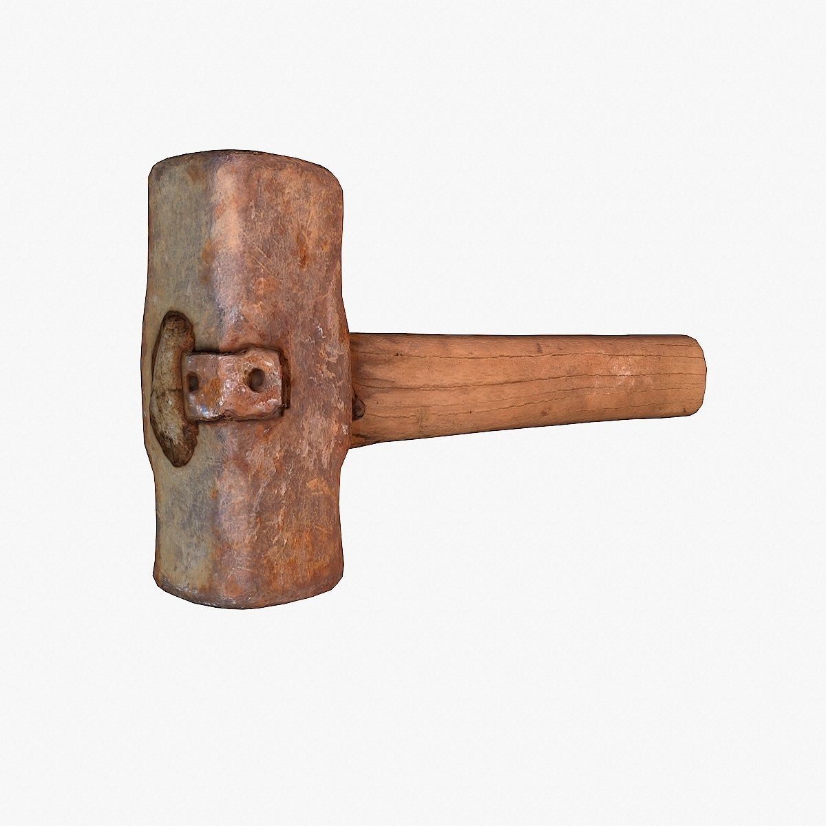 Hammer old Low-poly 3D model_8