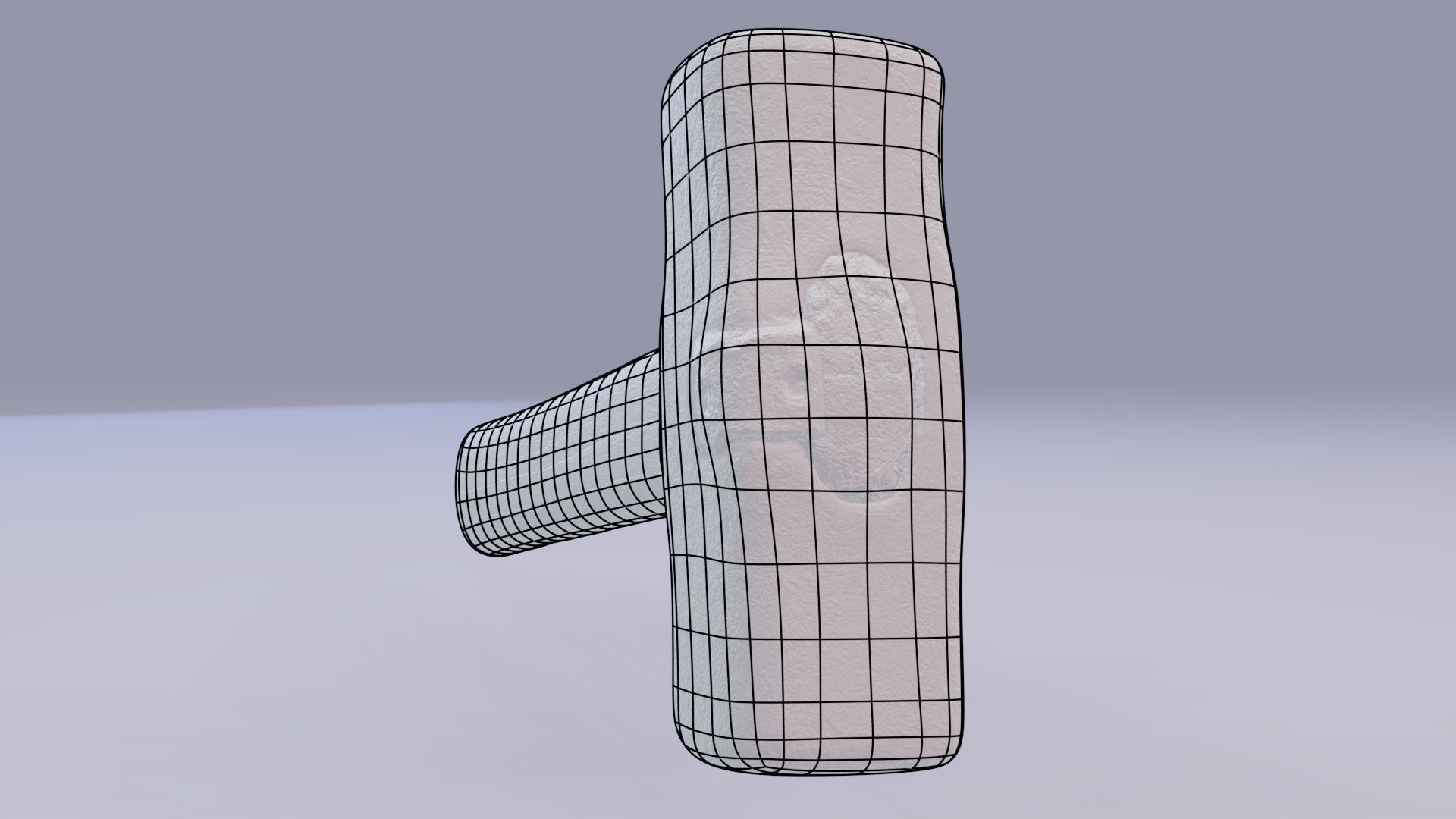 Hammer old Low-poly 3D model_7