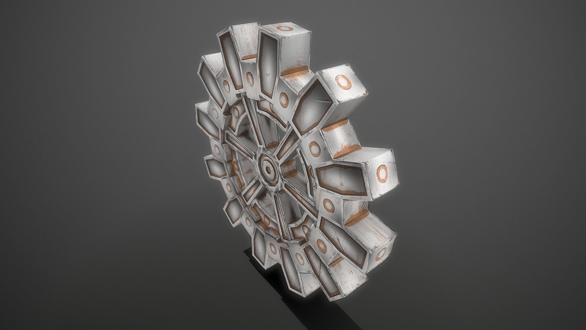 Gear - Realistic and Stylized Textures Low-poly 3D model_2