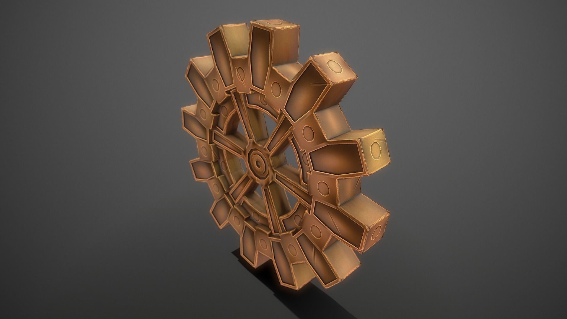 Gear - Realistic and Stylized Textures Low-poly 3D model_5
