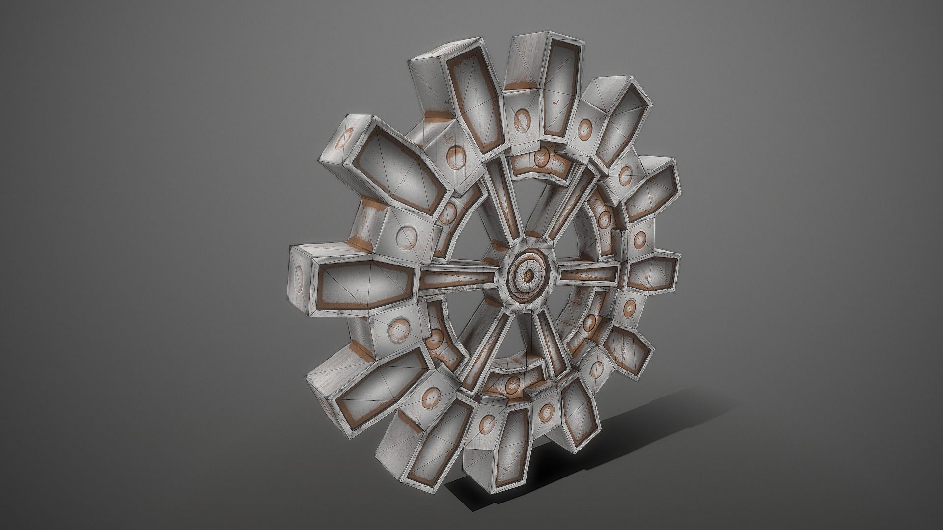 Gear - Realistic and Stylized Textures Low-poly 3D model_4