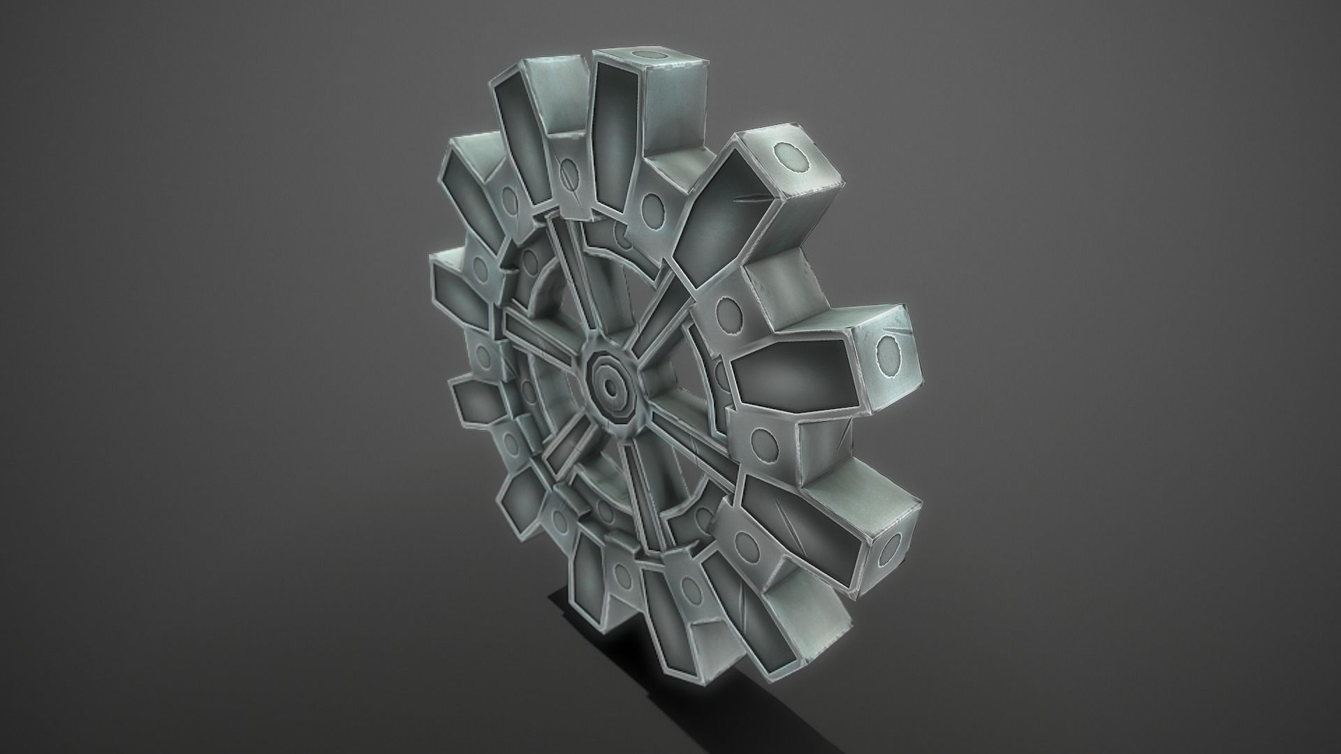 Gear - Realistic and Stylized Textures Low-poly 3D model_7