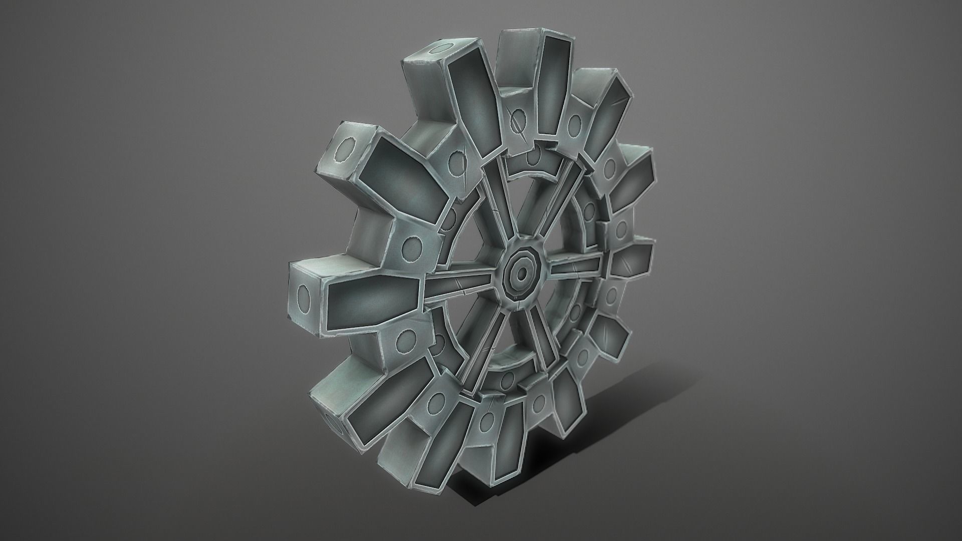 Gear - Realistic and Stylized Textures Low-poly 3D model_8