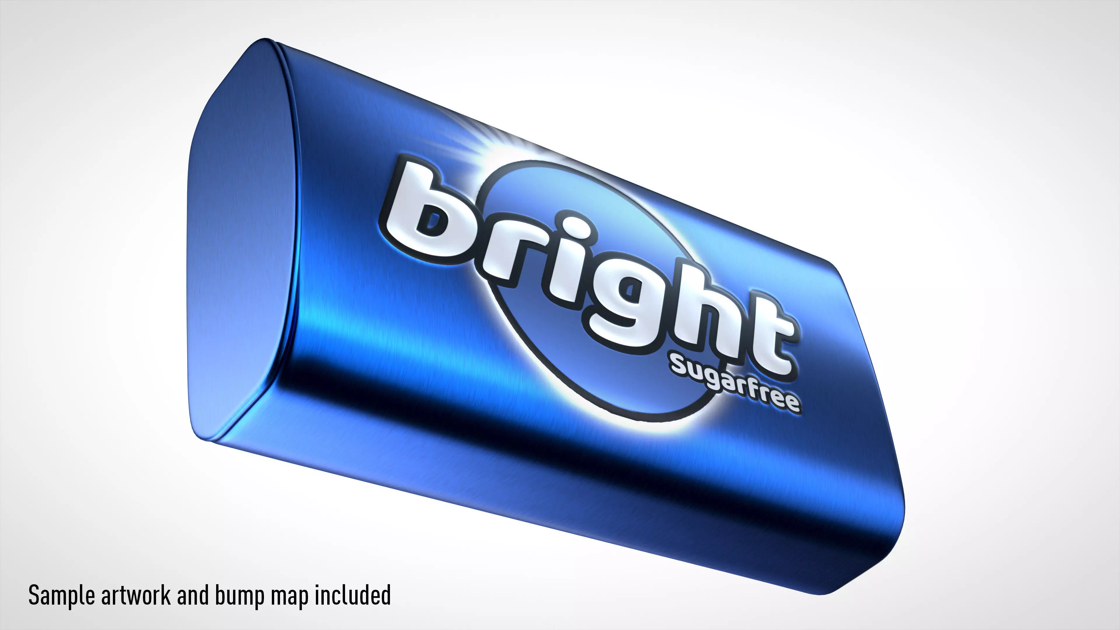 Gum Tin 40g Low-poly 3D model_0