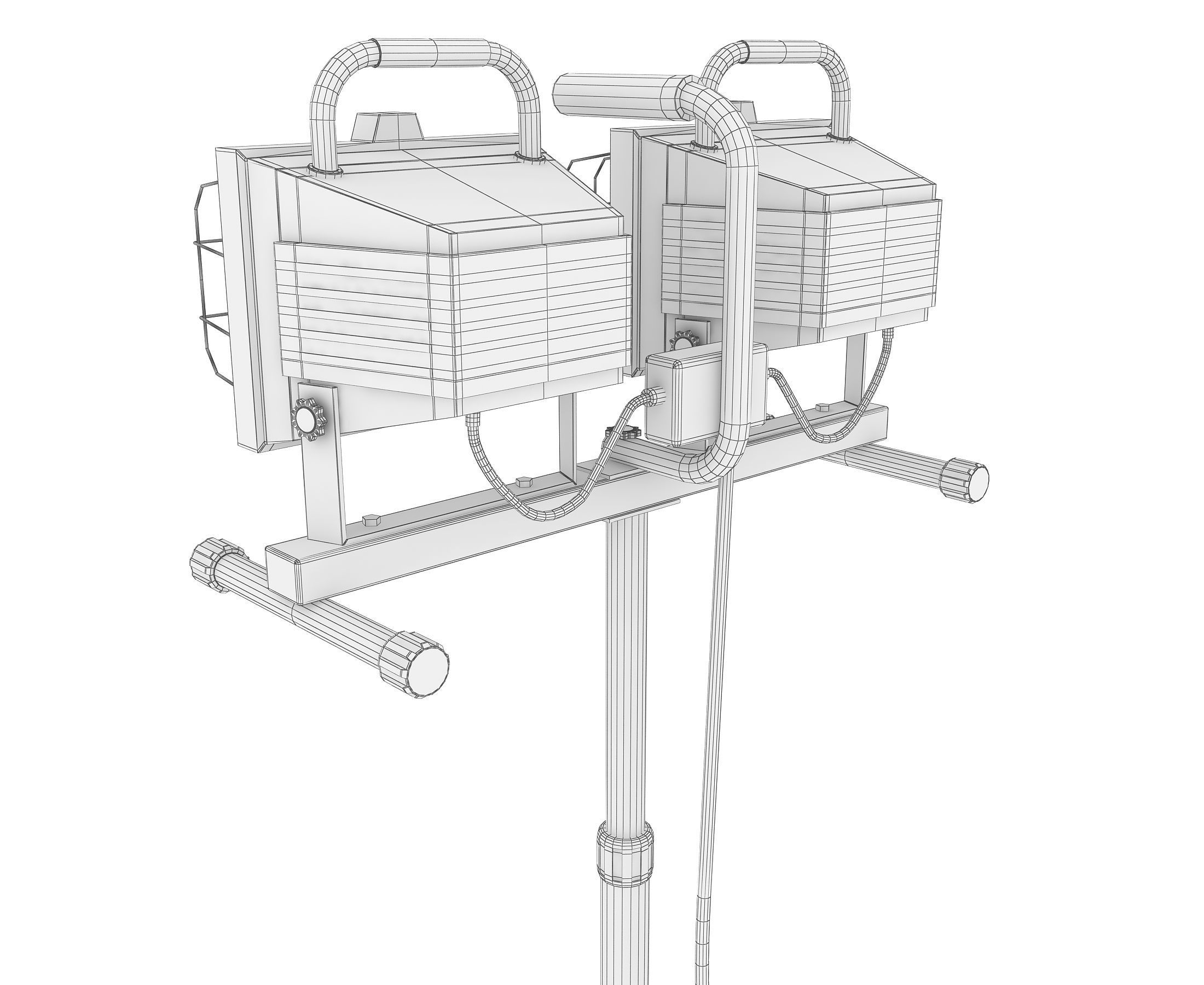 Halogen Work Light 3D model_8