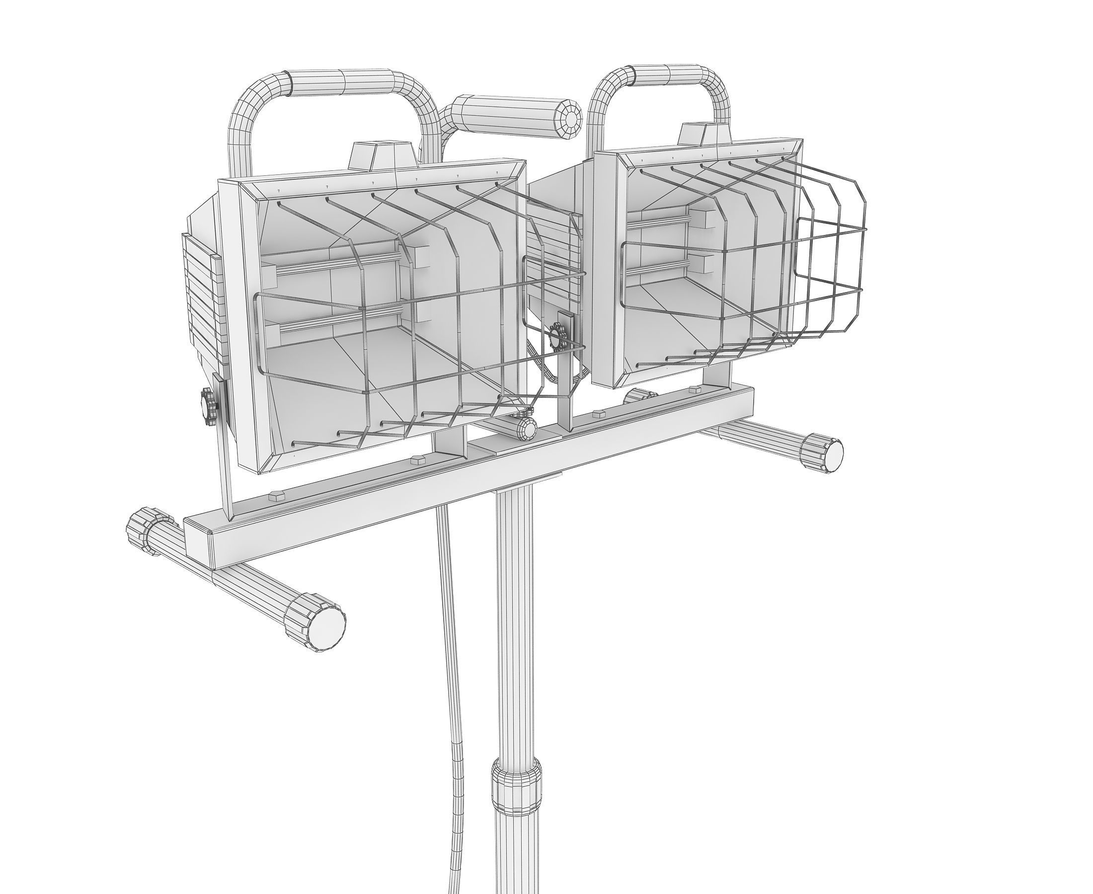 Halogen Work Light 3D model_7