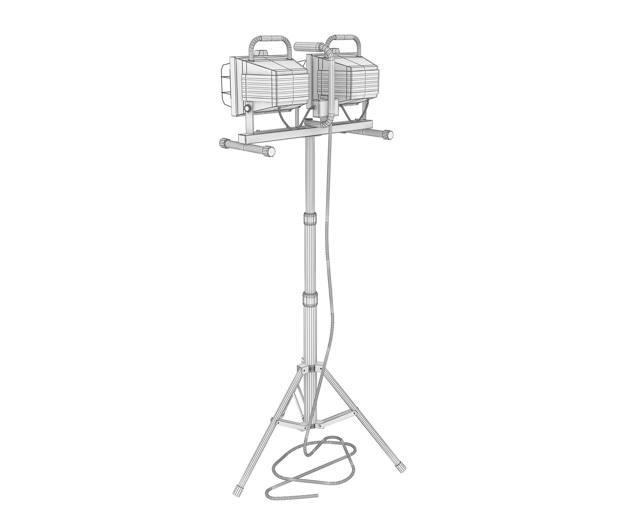 Halogen Work Light 3D model_9