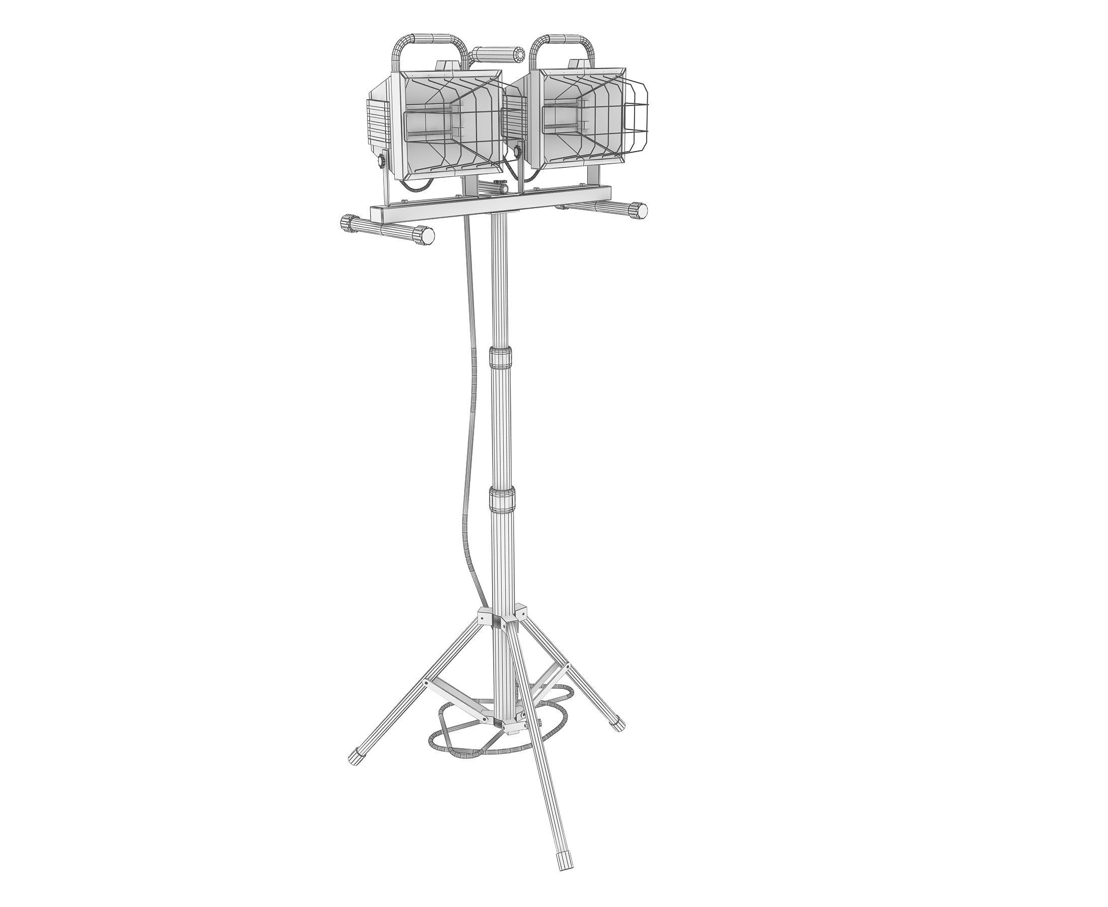 Halogen Work Light 3D model_6