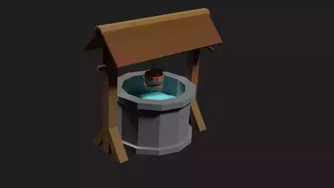 Lowpoly Comic Style Well