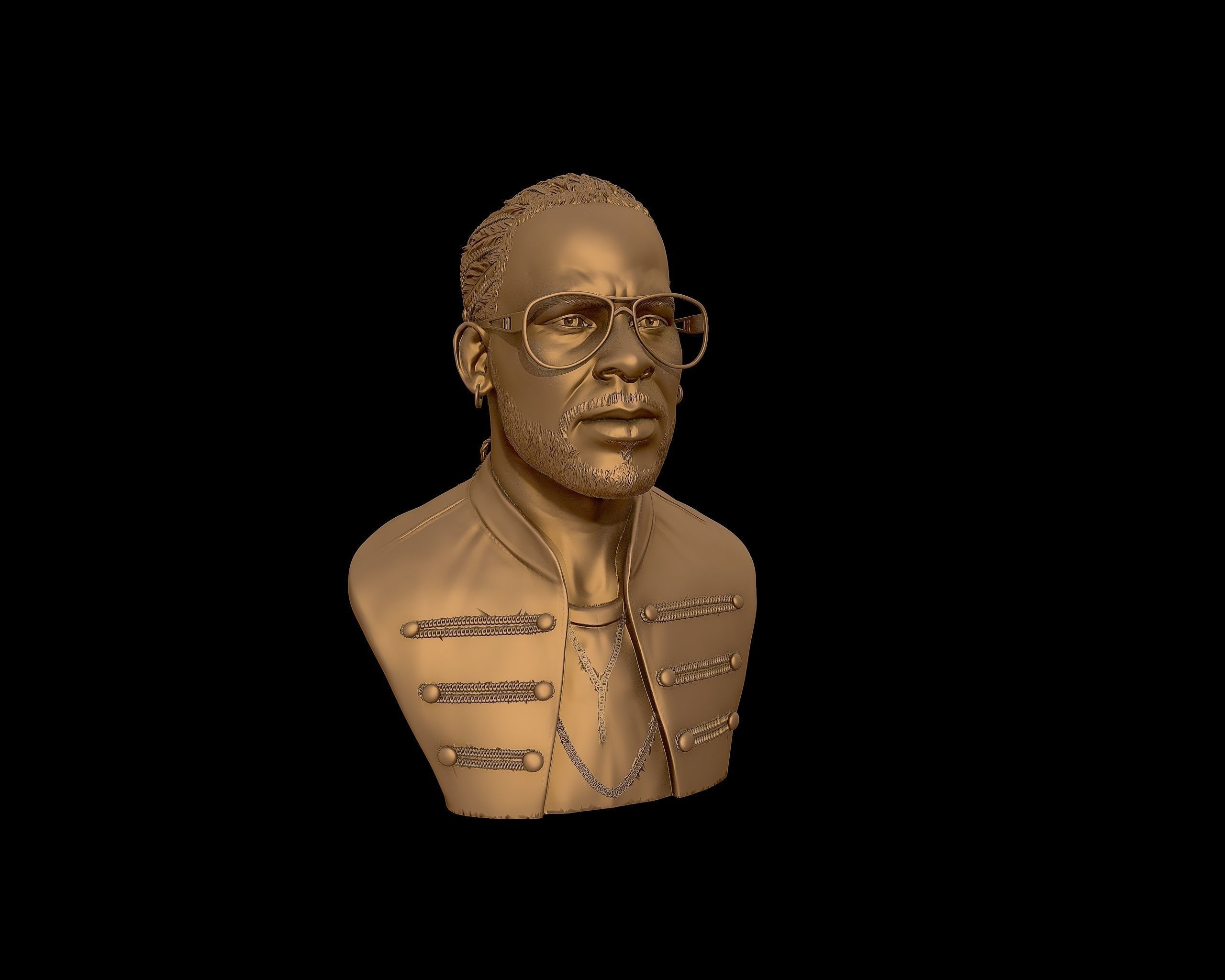 R Kelly portrait sculpture 3D print model_28