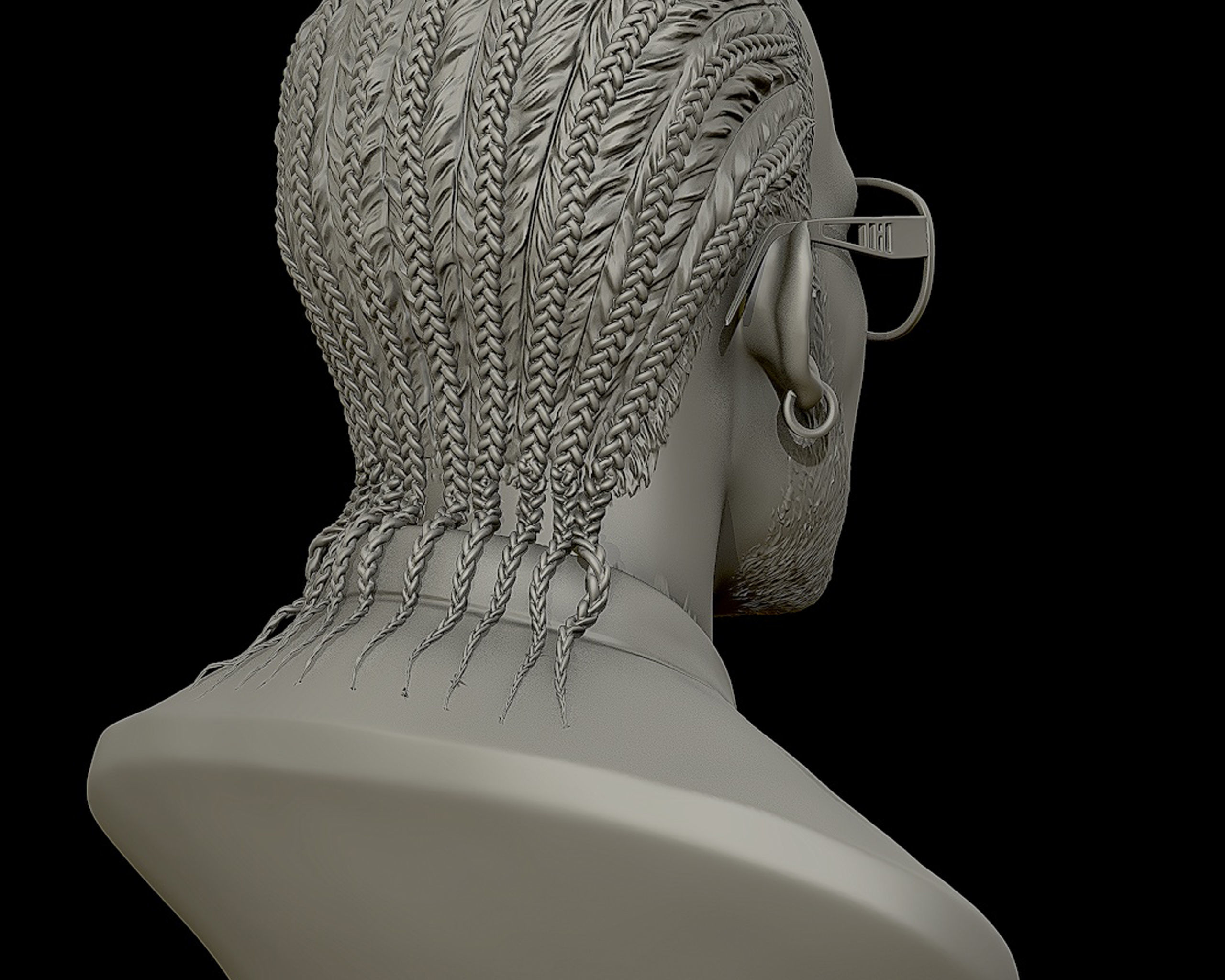 R Kelly portrait sculpture 3D print model_24