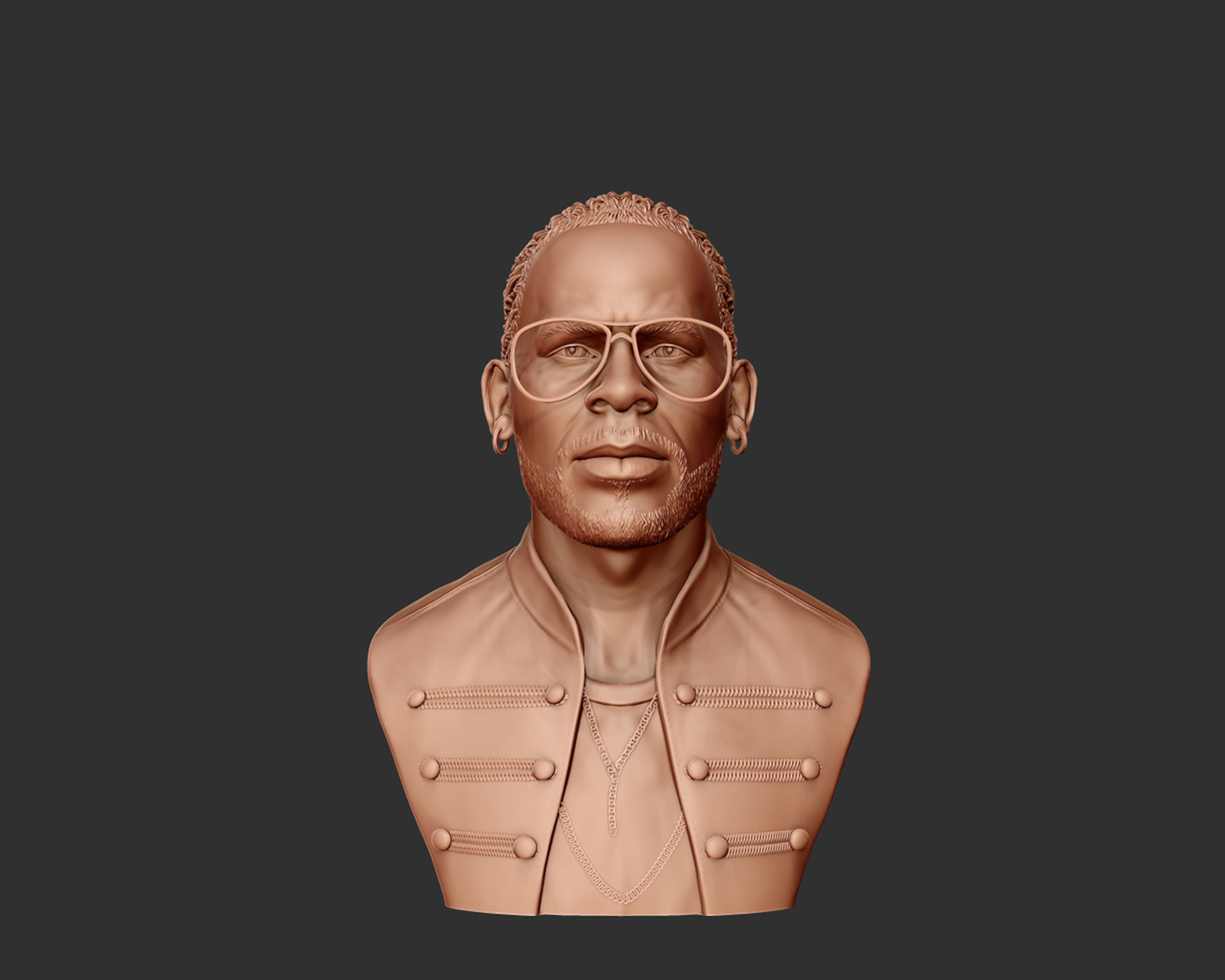 R Kelly portrait sculpture 3D print model_30