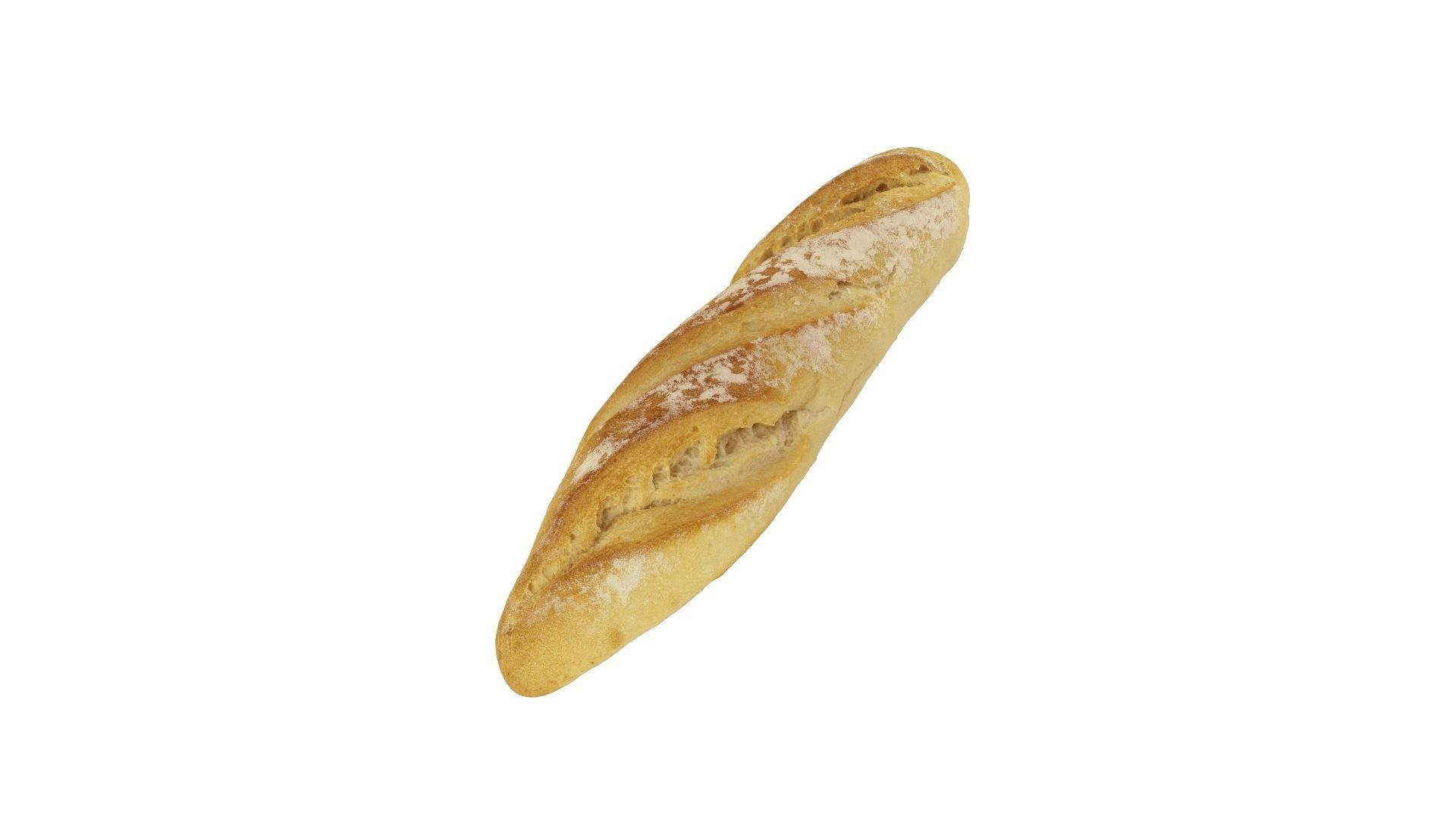 Baguette - Extreme Definition Scanned 3D model_3