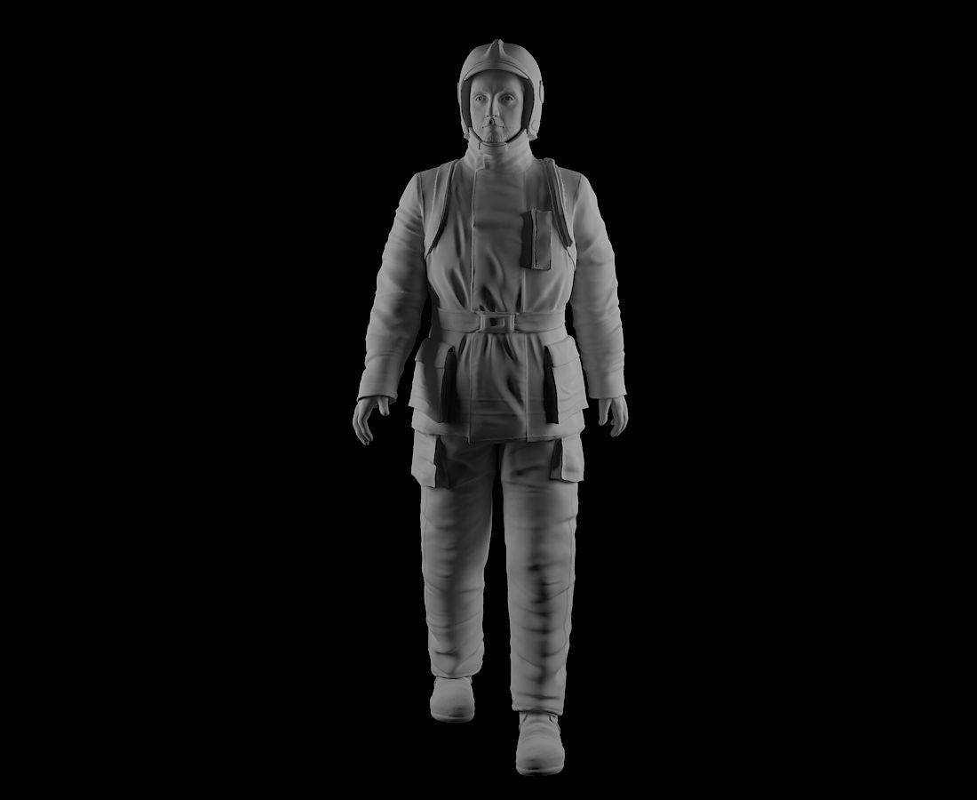 Fireman 3D sculpture 3D print model_5