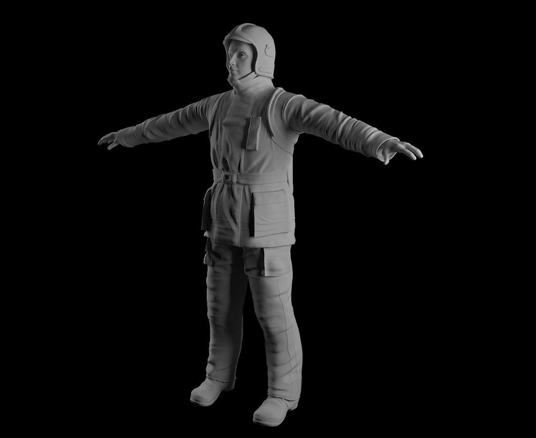 Fireman 3D sculpture 3D print model_8
