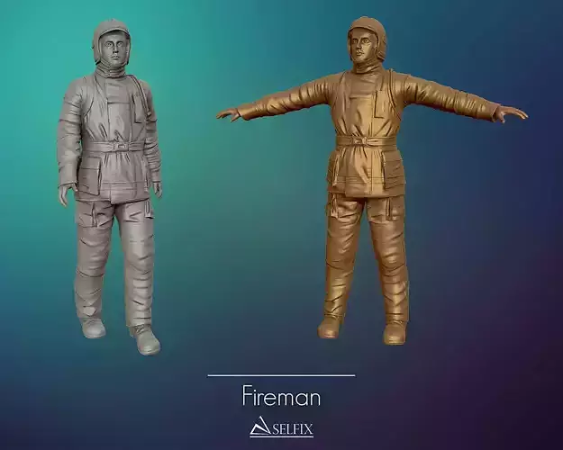 Fireman 3D sculpture
