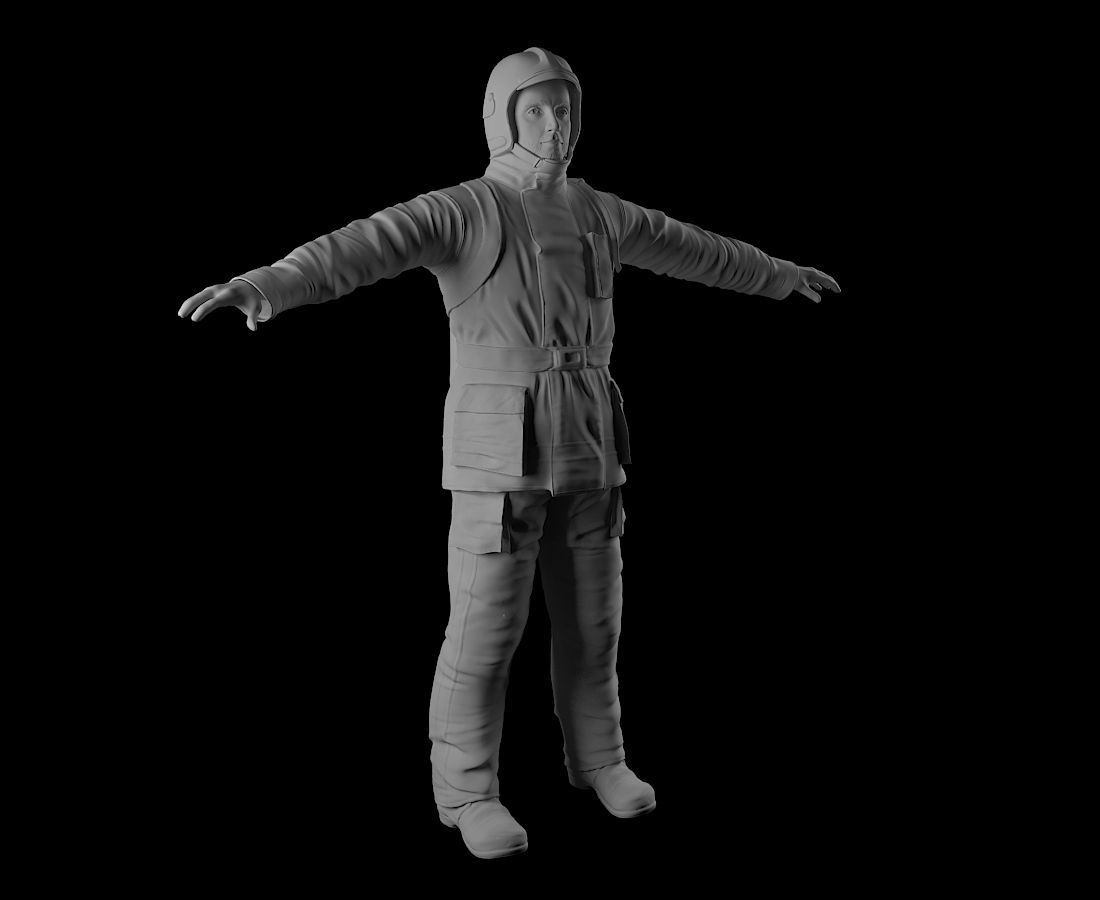 Fireman 3D sculpture 3D print model_9