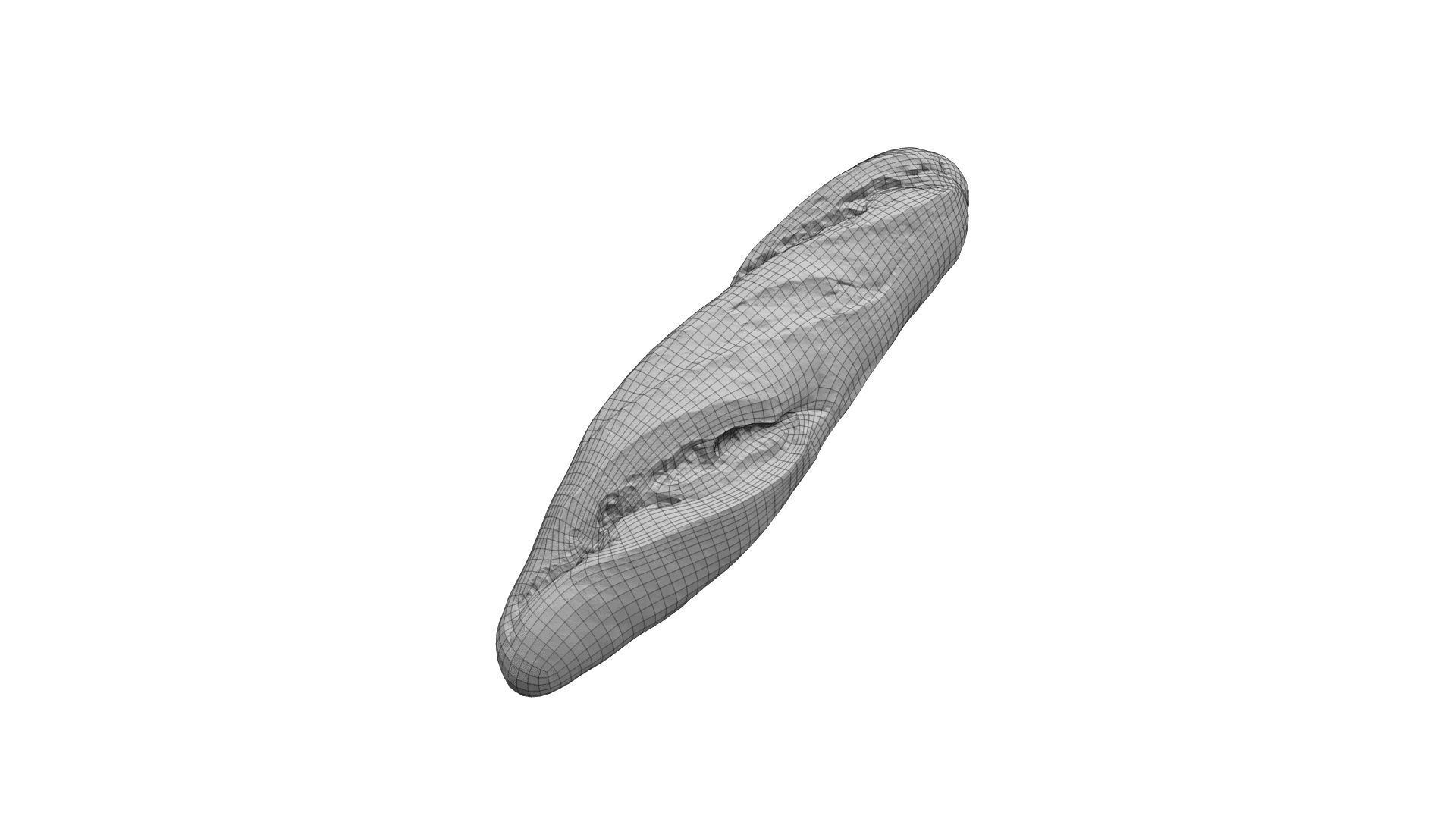 Baguette - Real-Time Scanned Low-poly 3D model_3