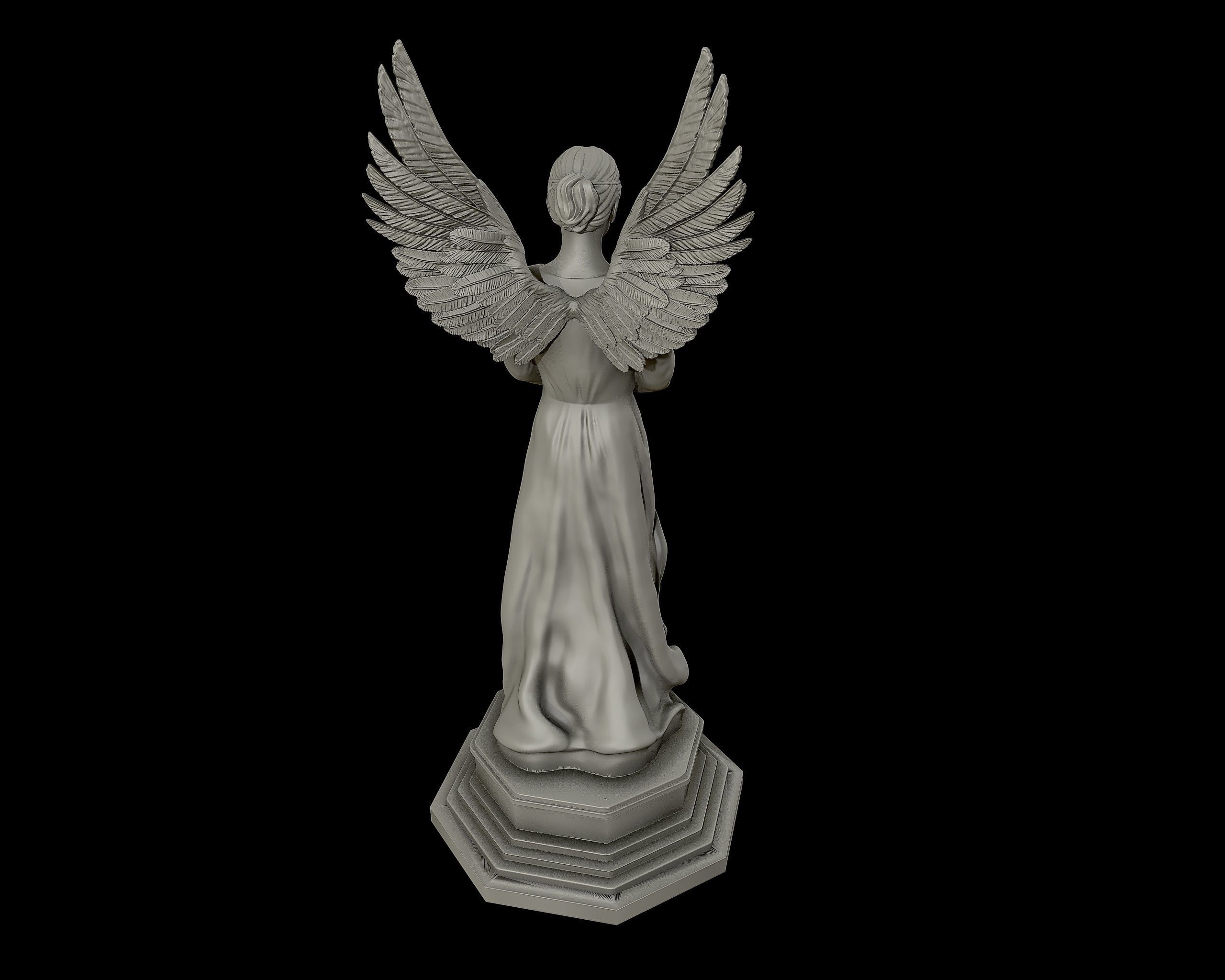 Angel 3D model sculpture 3D print model_25
