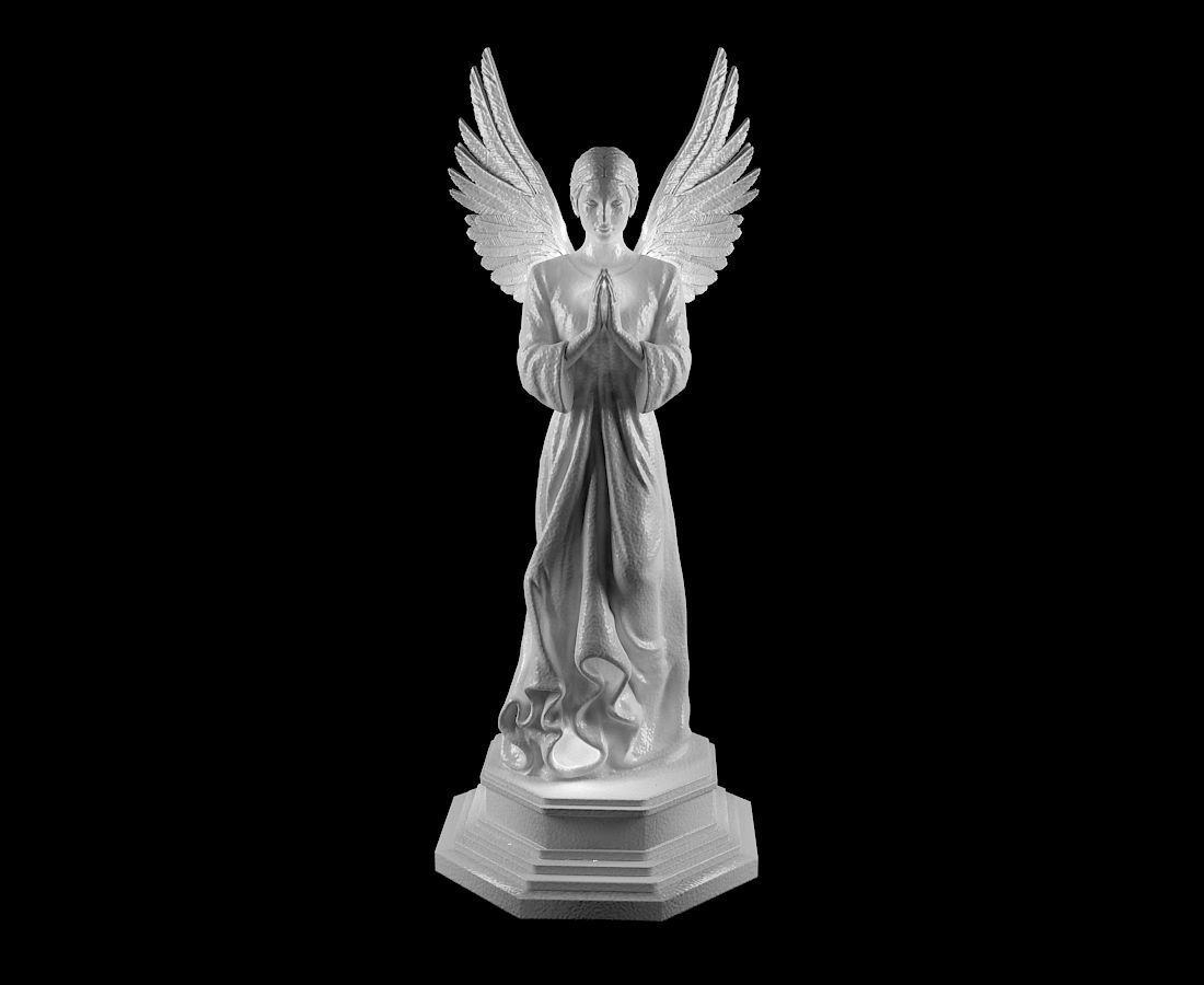 Angel 3D model sculpture 3D print model_4