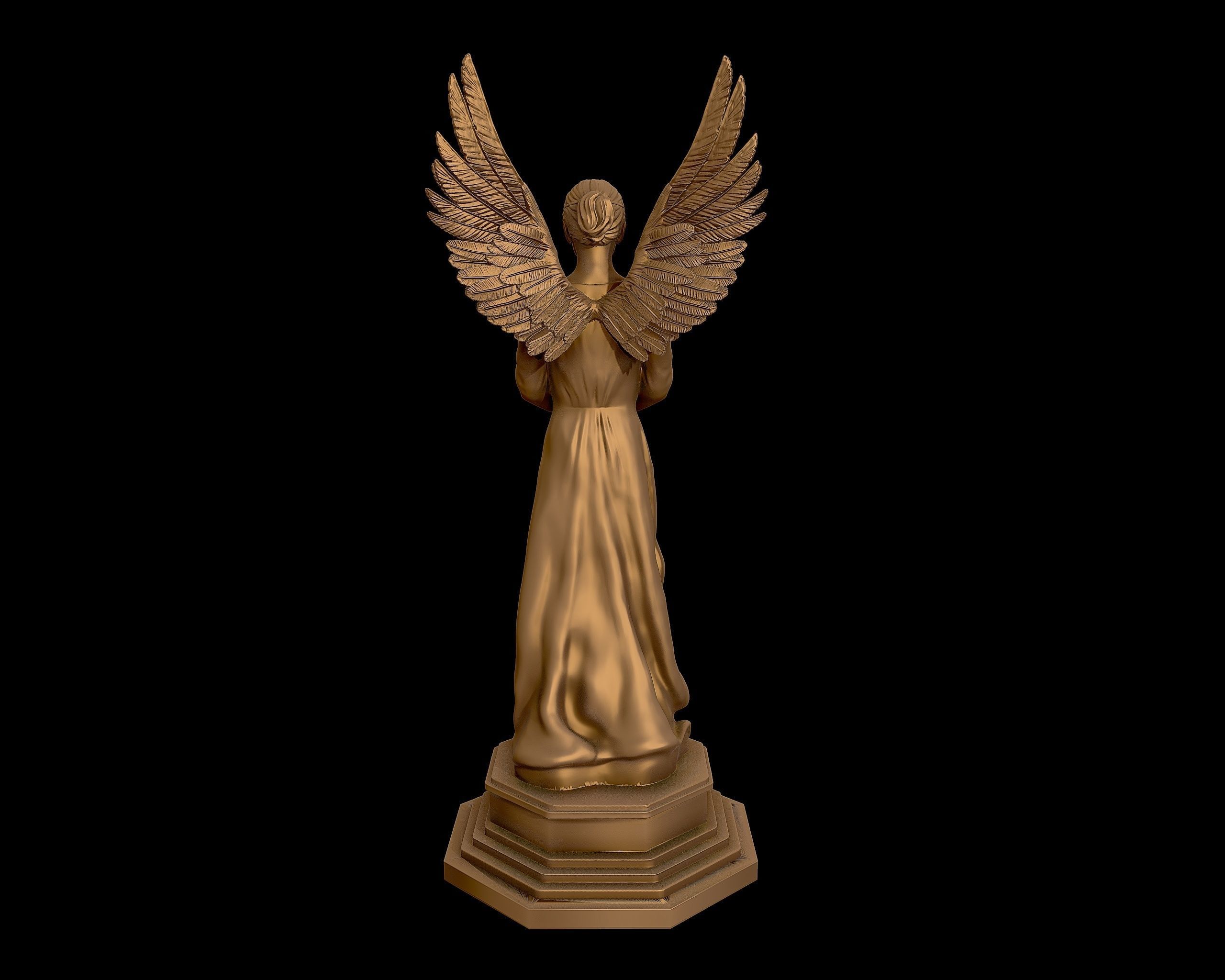 Angel 3D model sculpture 3D print model_29