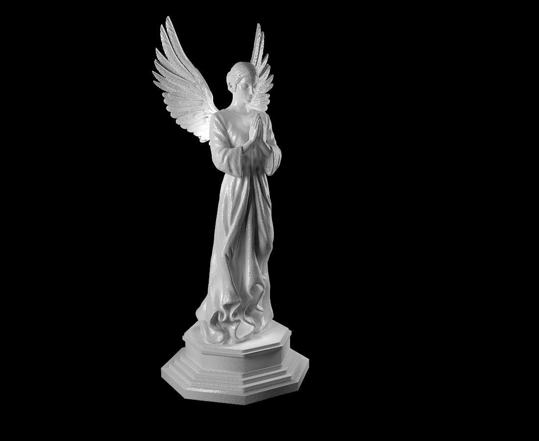 Angel 3D model sculpture 3D print model_3